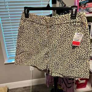 J. Crew Factory Leopard Print Shorts in Yellow and Black